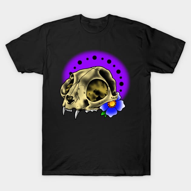 Cat skull T-Shirt by Glockink